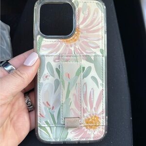 Floral Phone Case with Stand - Pink and Green